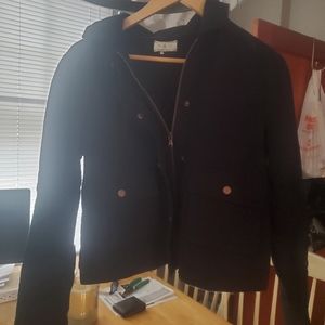 Black zipper button jacket